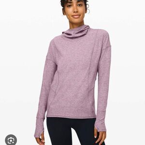 Lululemon Ready To Rulu Hoodie Heathered Frosted Mulberry M Medium funnel neck